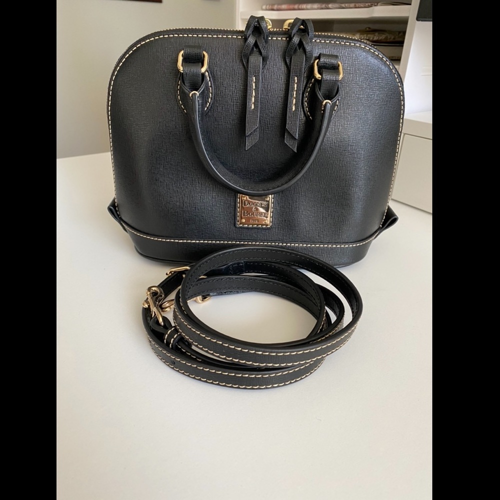 Dooney & Bourke Black Saffiano Bitsy Bag Authentic